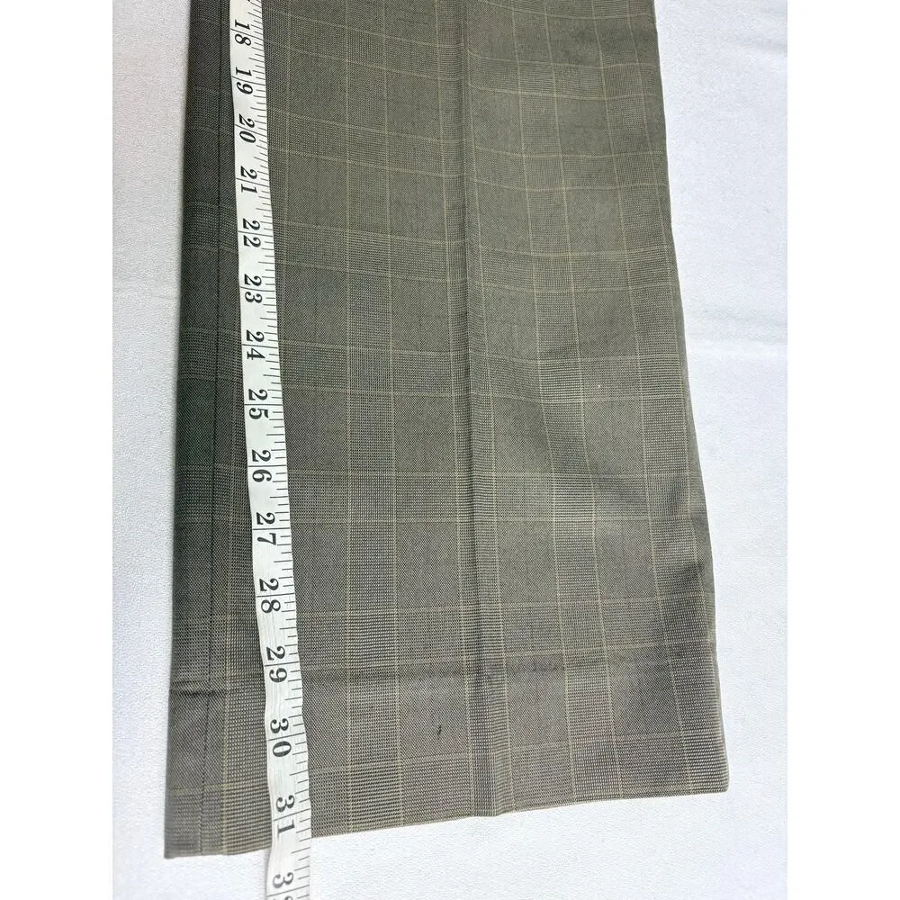 Banana Republic Modern Fit Men's Dress Pants Brown Plaid Straight Size 34/32 NWT